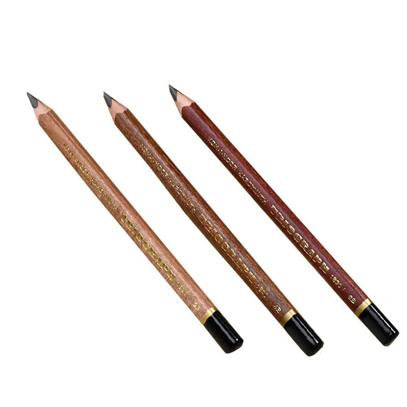 KOH-I-NOOR HARDTMUTH Mountain of Light Czech triangle sketch drawing pencil 2B/3B/6B - Pencils & Mechanical Pencils - Wood Brown