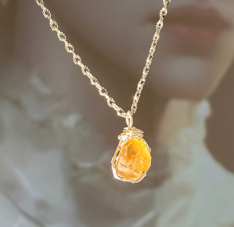 Fortune Citrine Necklace - Necklaces - Crystal Yellow