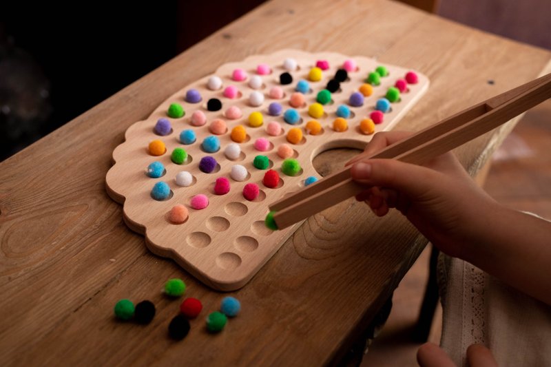 Wooden Rainbow Toy (With Claws), Natural Wooden Educational Toy - 寶寶/兒童玩具/玩偶 - 木頭 咖啡色