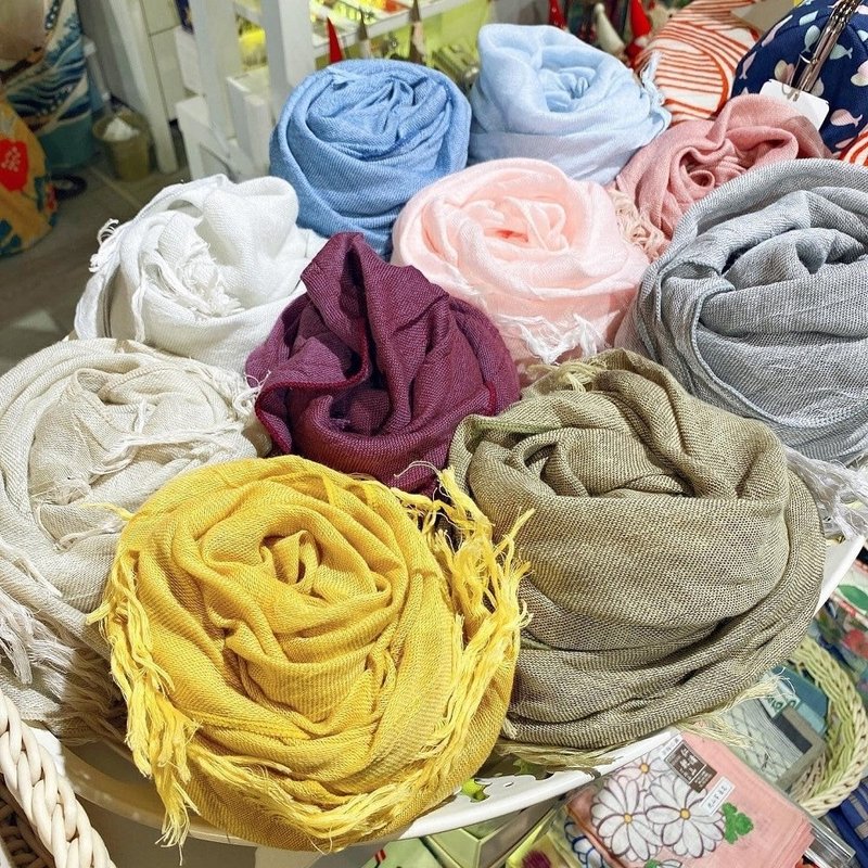 今治羽織圍巾(羊毛&棉-12色) - 圍巾/披肩 - 羊毛 