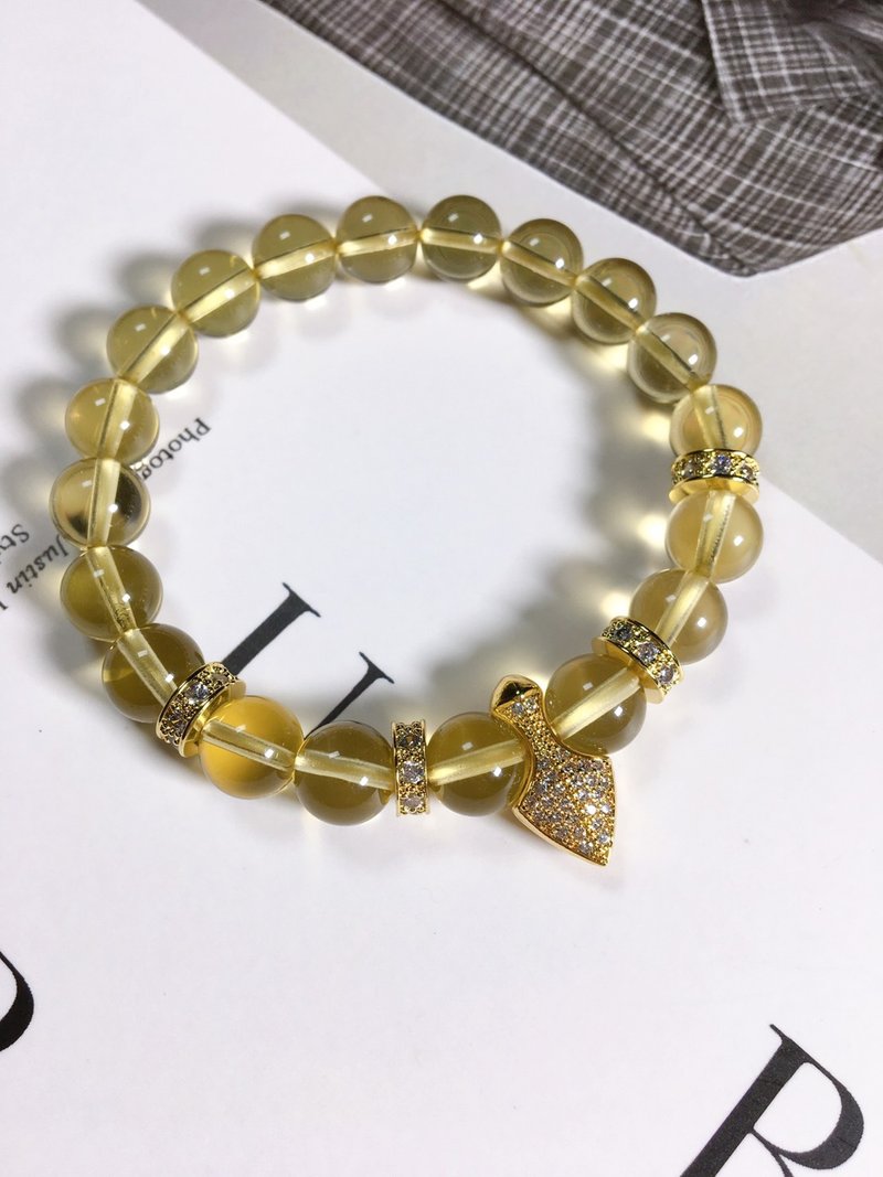 Spear decoration // Citrine - Bracelets - Crystal Yellow