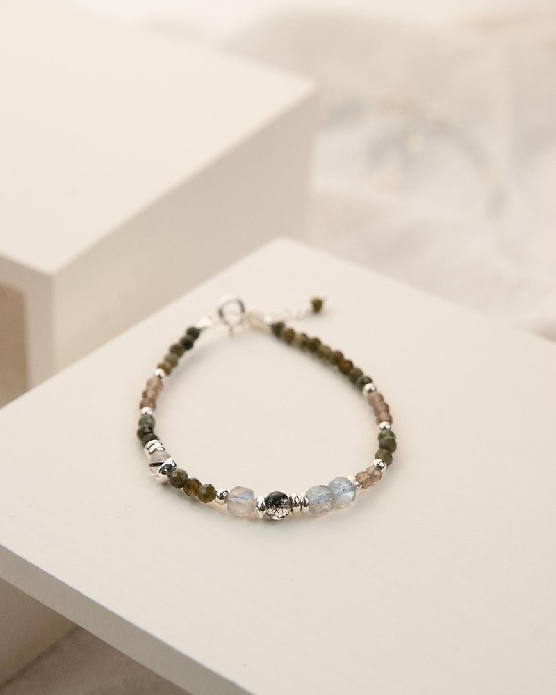 Same. Same Jewelry Green Tourmaline Sugar Cube Labradorite Bracelet - Bracelets - Semi-Precious Stones 