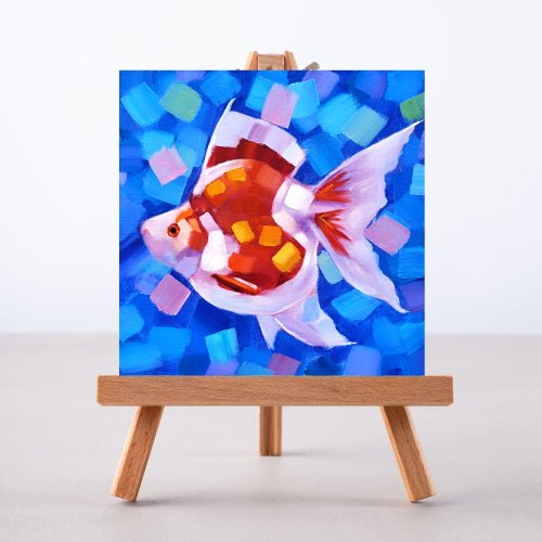 金魚 絵画 魚 オリジナル アート 動物 小さい アートワーク 油絵