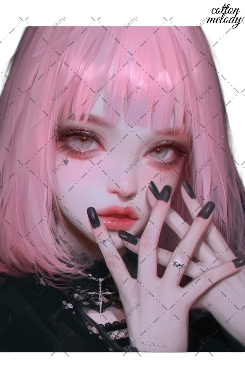original sticker no.678A 人物ステッカー オリジナルステッカー 人物ステッカー 女の子ステッカー オリジナル人物ステッカー - 貼紙 - 紙 