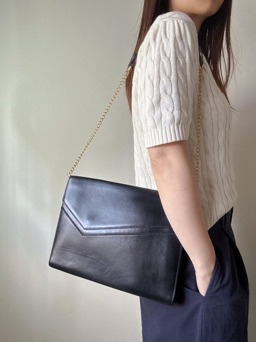 Autrefois Vintage Bags HK 中古名牌 Delvaux 比時利製 信封手拿包 iPad 皮套 側揹包