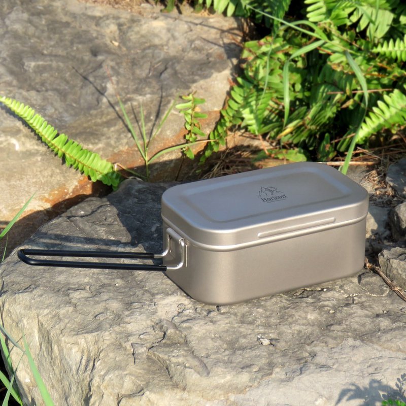 【Horizon Skyline】Pure Titanium Picnic Artifact Steaming Lunch Box - ชุดเดินป่า - โลหะ 