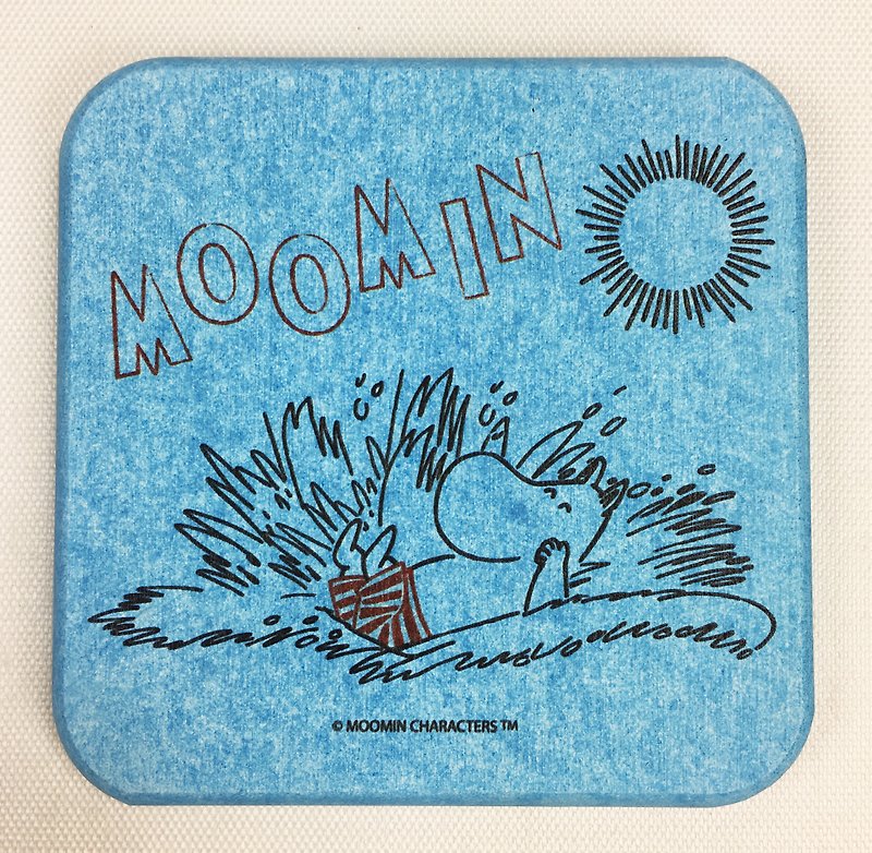 Moomin授權-珪藻土吸水杯墊(藍),AE05 - 杯墊 - 其他材質 藍色