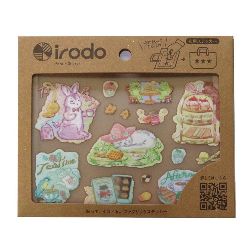 [irodo] Animal Tea Party (non-iron fabric transfer stickers) - สติกเกอร์ - วัสดุอื่นๆ หลากหลายสี