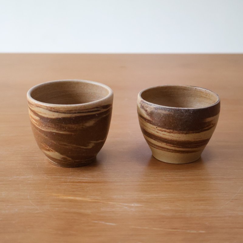 耳朵餅乾 手工陶茶杯 - 茶壺/茶杯/茶具 - 陶 咖啡色