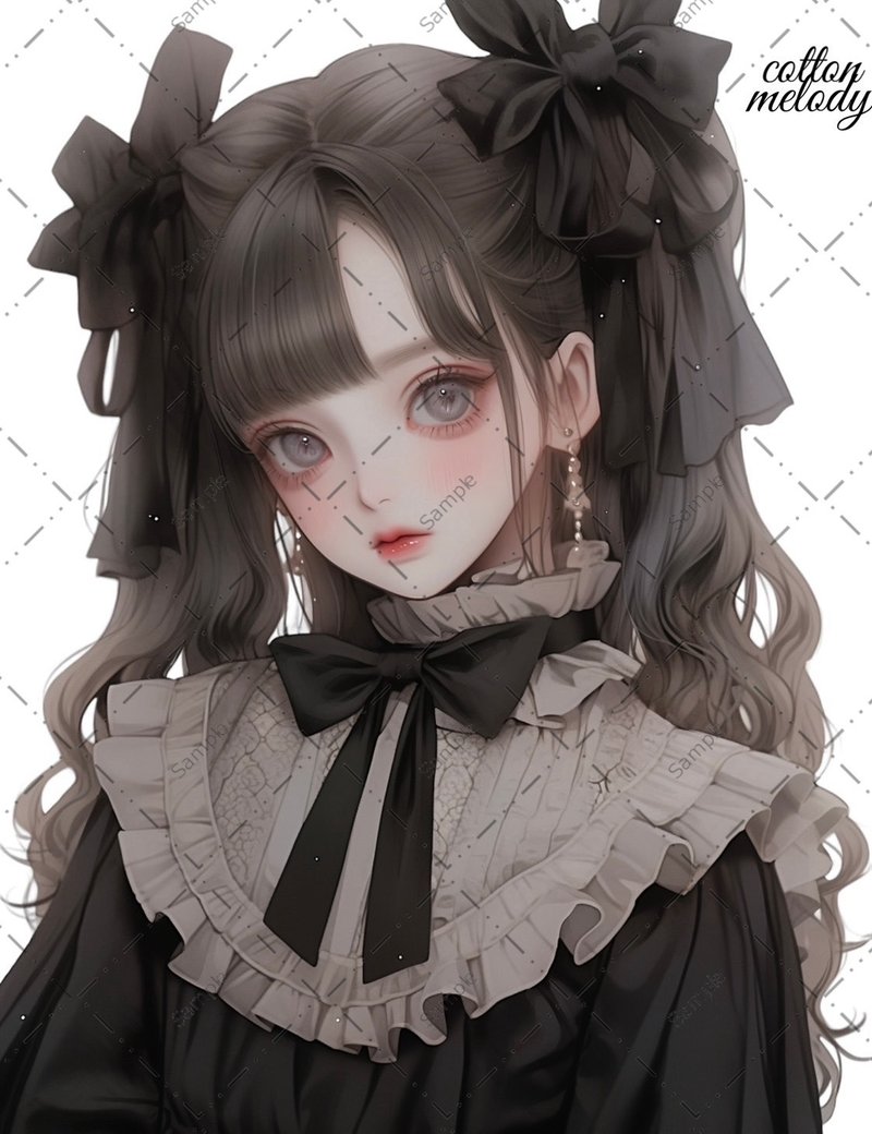 original sticker no.513 人物ステッカー オリジナルステッカー 人物ステッカー 女の子ステッカー オリジナル人物ステッカー - 貼紙 - 紙 