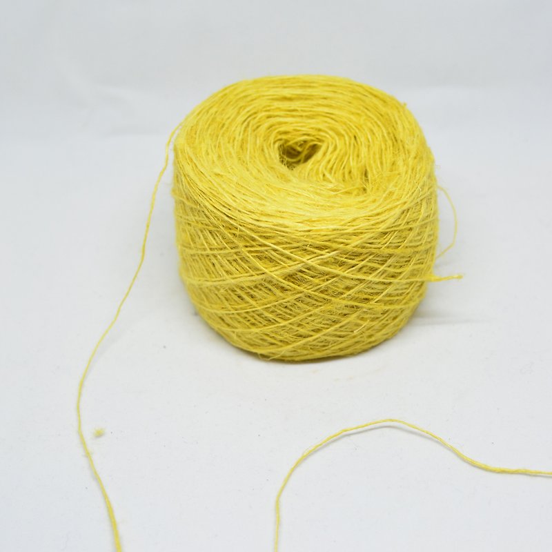手捻蕁麻線-黃-公平貿易 - 編織/刺繡/羊毛氈/縫紉 - 棉．麻 黃色