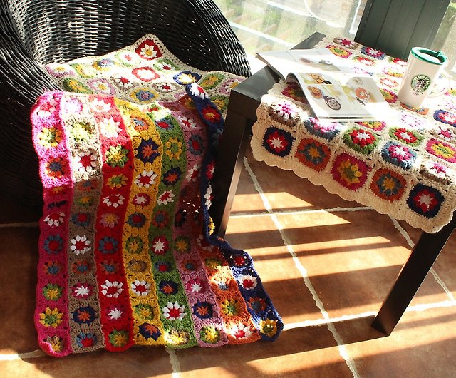 かぎ針編みブランケット - 寝具