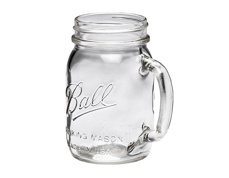 Ball Mason Jars - Ball Mason Jar 16oz Narrow Mug - Mugs - Glass 