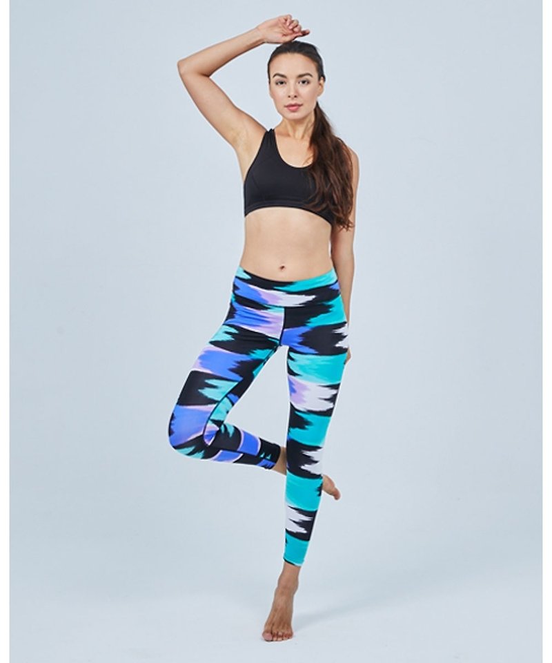 Aurora Stretch Tight Yoga Pants / Butterfly Blue - Women's Yoga Apparel - Other Man-Made Fibers 