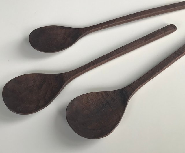 ウォールナットのスプーン ブラックウォルナットの鋸目のスプーン - ショップ WOOD STUDIO