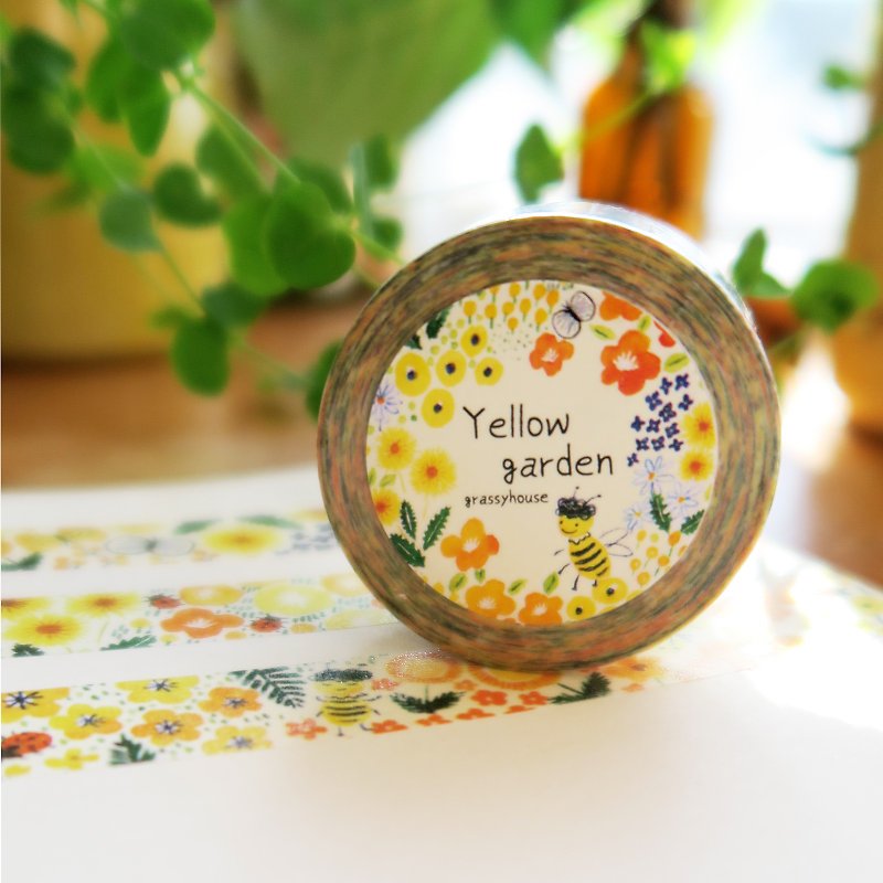 Yellow garden paper tape - มาสกิ้งเทป - กระดาษ สีเหลือง