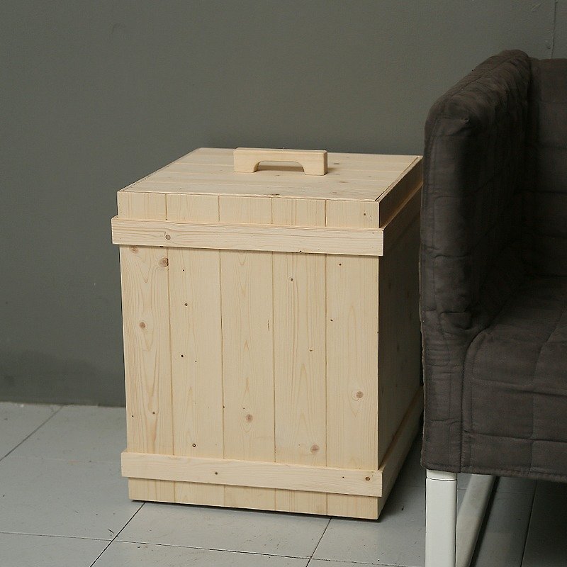 Wooden storage bin/trash bin/washing bin/storage bin - Wood, Bamboo & Paper - Wood Gold