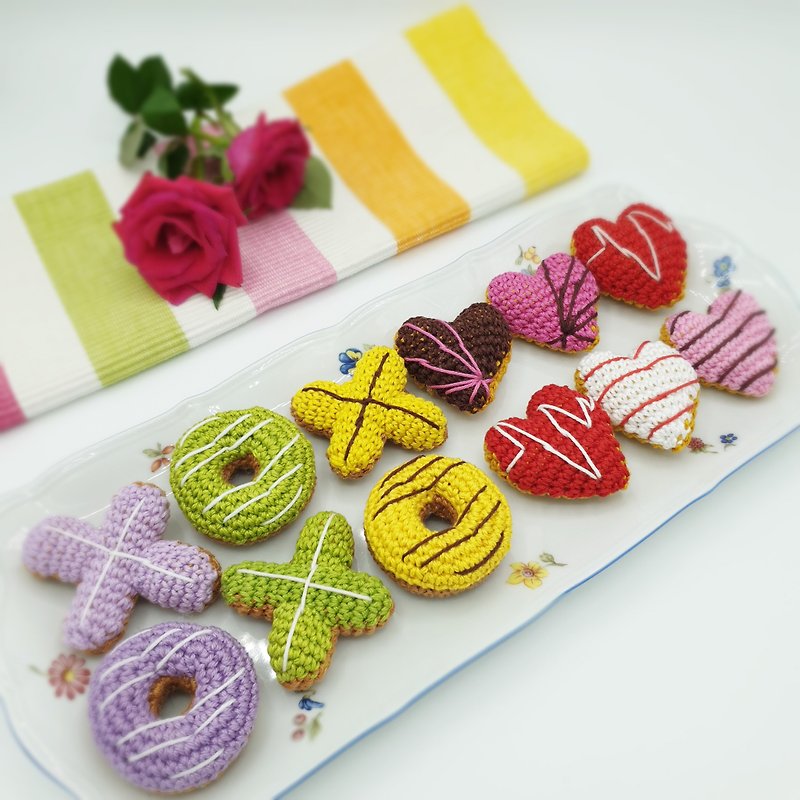 Valentine's Day Mini Donuts | Donut XO Shaped, Heart Shaped - คอร์สงานฝีมือ/หนังสือคู่มือ - วัสดุอื่นๆ 