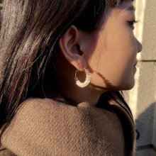 【皓月こうげつ】ビーズフープピアス | 日本製ビーズ / 14Kゴールド