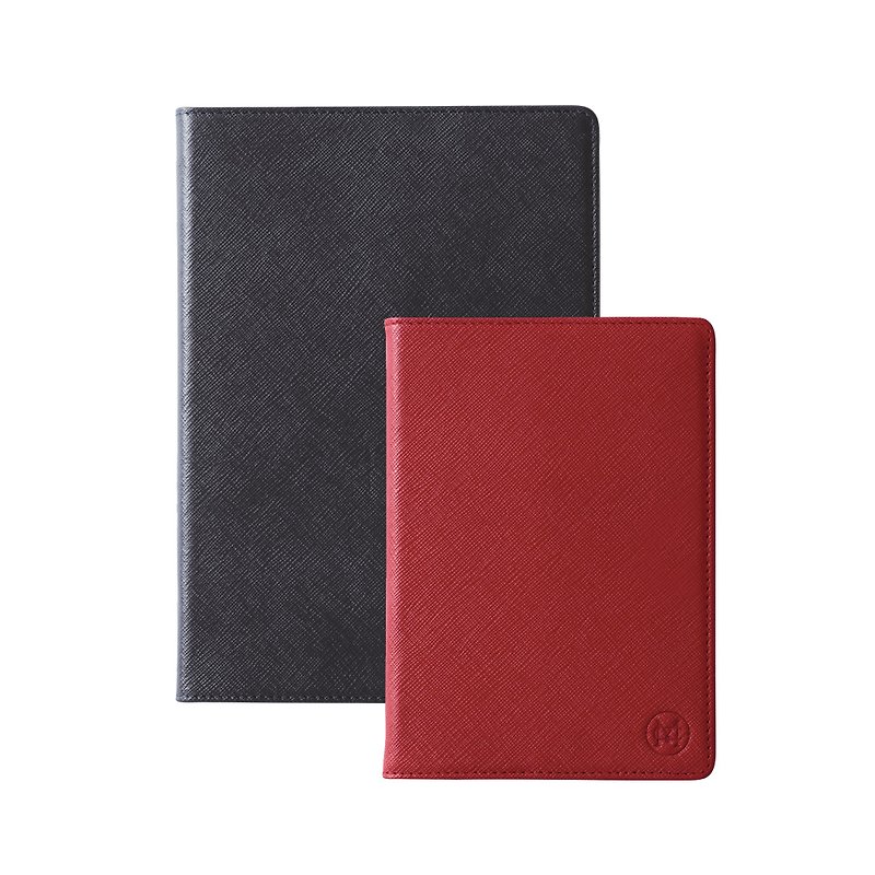 Mercury leather notebook cover (small) with A6 notebook replaceable notebook cover note book - Notebooks & Journals - Genuine Leather Gray