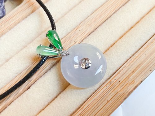 Pine St. Jewelry 松樹街輕奢珠寶 18K純金鑽石天然緬甸A貨翡翠冰平安兔 墜子 送禮