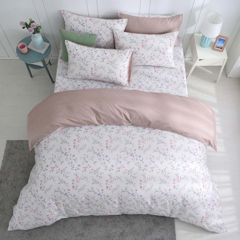 鴻宇 300織美國棉 兩用被套床包組 凱辛(雙人/加大/特大) - 寢具/床包 - 棉．麻 白色