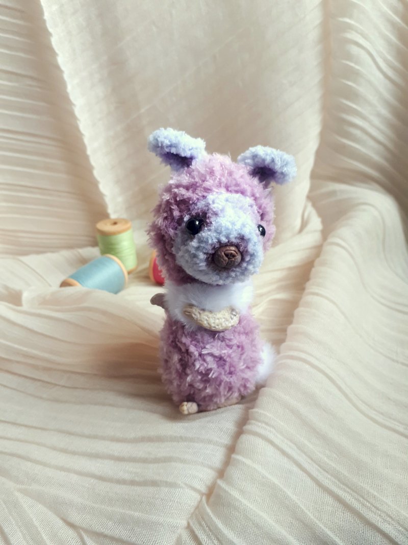 Pink Bunny Teddy Bear Plush Stuffed Animal Rabbit Collection Figurine - 公仔/玩偶 - 其他材質 粉紅色