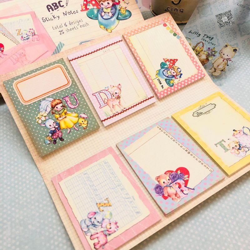 ABC's all around us Sticky Notes! - กระดาษโน้ต - กระดาษ หลากหลายสี