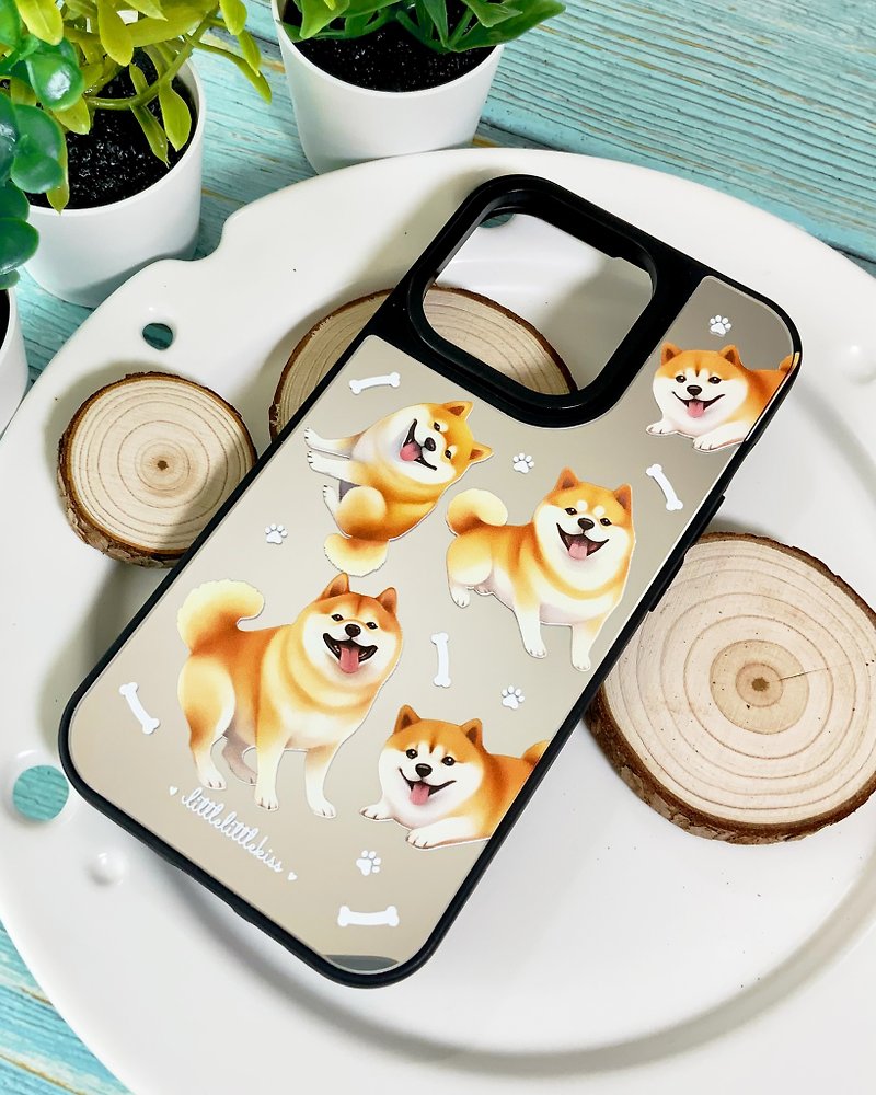 Mobile phone case【I LOVE Shiba Shiba】Shiba Inu - เคส/ซองมือถือ - ซิลิคอน ขาว