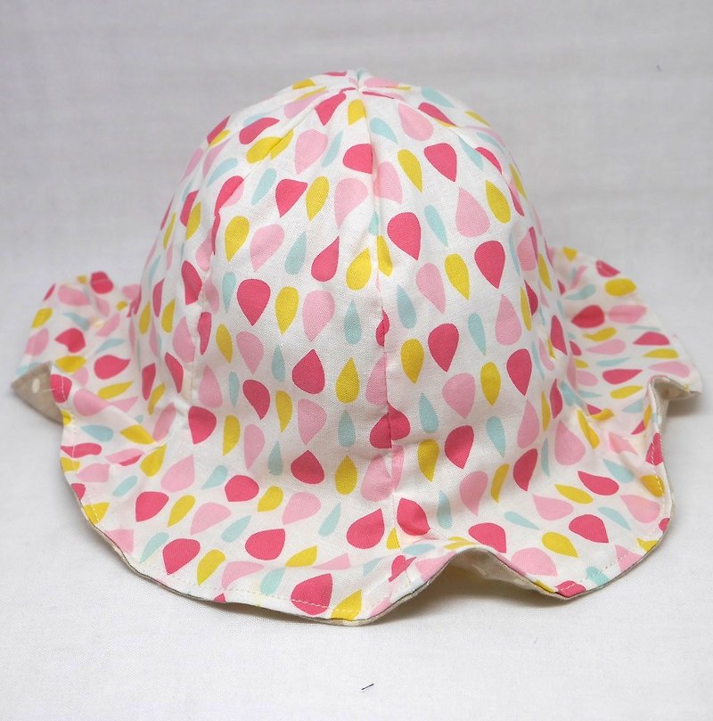 Tulip hat / pink drops - 帽子・ヘアバンド - コットン・麻 ピンク