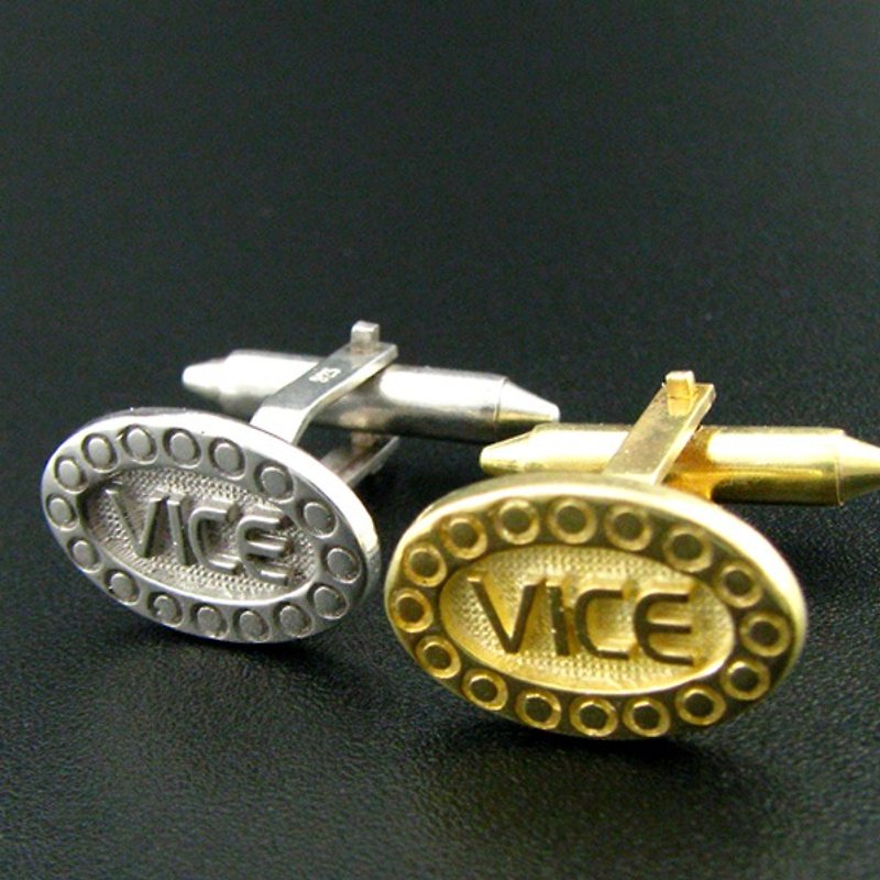 Customized.925 sterling silver jewelry CUF00001-cufflinks (egg-shaped version) - Cuff Links - Other Metals 