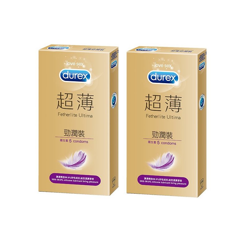 Durex Durex Ultra-thin Moisturizing Condom 5pcs*2 Boxes - สินค้าผู้ใหญ่ - น้ำยาง สีใส