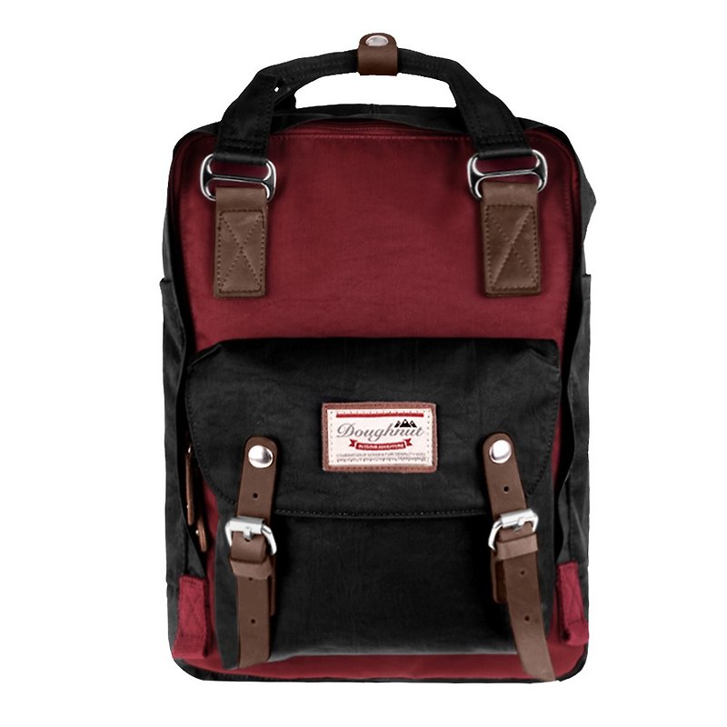 Doughnut Waterproof Macaron Backpack-Red Wine Black Forest - Backpacks - Waterproof Material Red