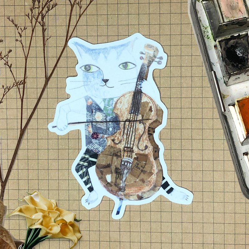 和紙貼紙/手帳貼紙 |喵肖像系列 - 貼紙 - 紙 