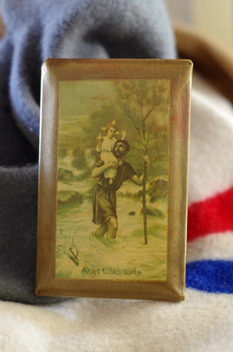 古董聖經信仰人物擺飾相框 Saint Christophe W808A - 其他 - 其他金屬 銀色