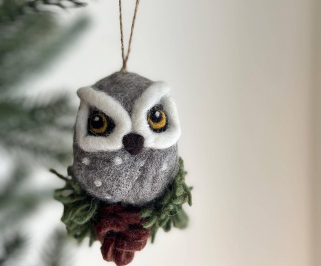 Amazon.co.jp: 2個セット ミニ 雪 毛皮 フクロウ 置物