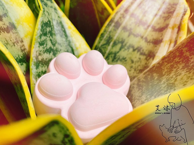 (Limited) Noontime water made by Zhao Ford, super cute cat's palm diffuser Stone - น้ำหอม - น้ำมันหอม สีเงิน