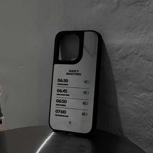 Caseonlyy 手機殼專賣店 Daily Routine 升級黑框防撞鏡面手機保護殼