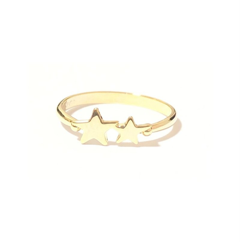 Star Ring (Can be used as pinky ring) - แหวนทั่วไป - โลหะ สีทอง