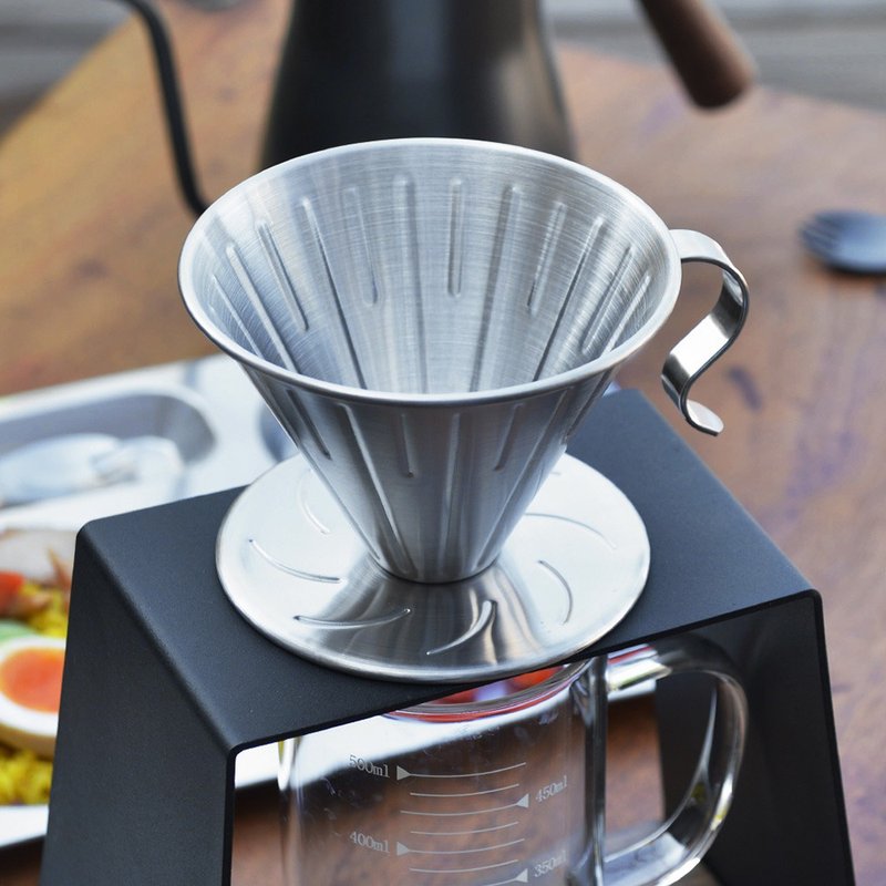 +O Jiawo Steamed Fifteen Series URien 18-8 Stainless Steel Coffee Filter Cups (Serves 1-4) - Coffee Pots & Accessories - Stainless Steel Silver