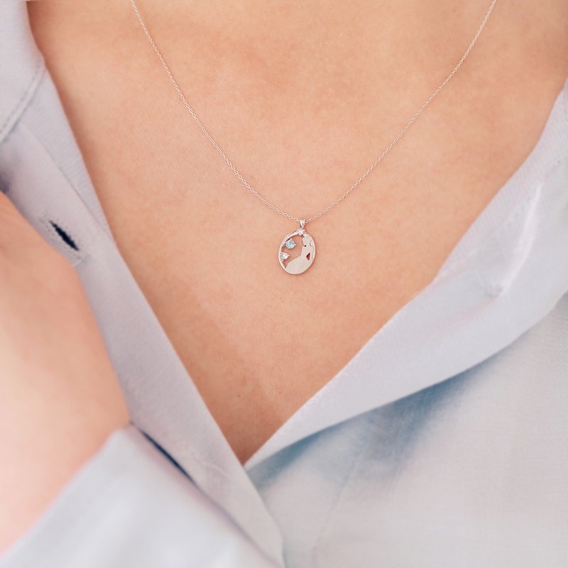 京華鑽石 迪士尼公主系列 仙度瑞拉剪影 10K鑽石項鍊 - 項鍊 - 鑽石 