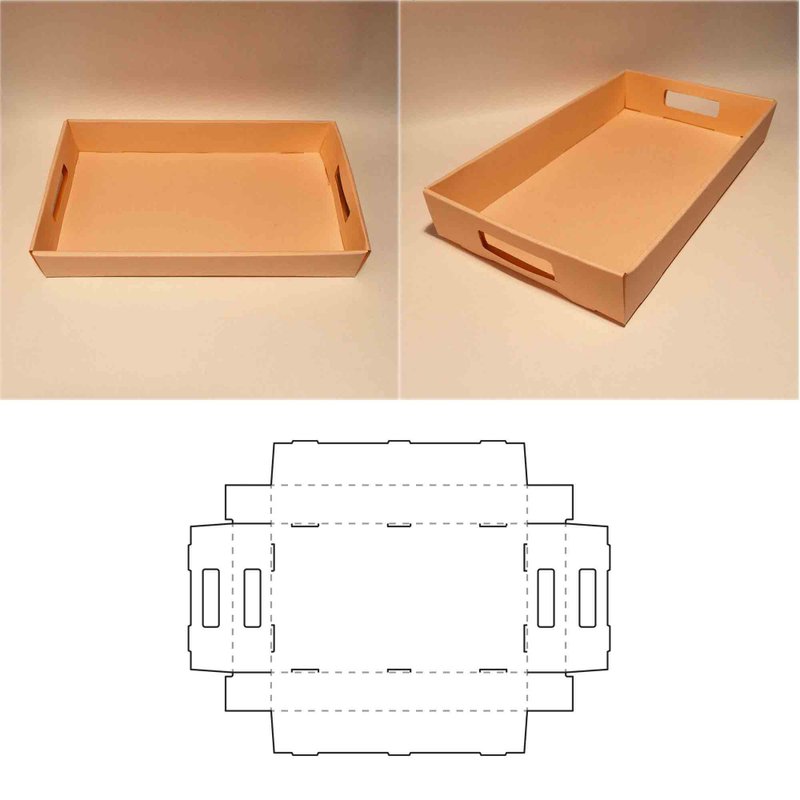 Food tray template, bread tray, snack tray, tray svg, tray pdf, burger tray, SVG - 圖文模板設計 - 其他材質 