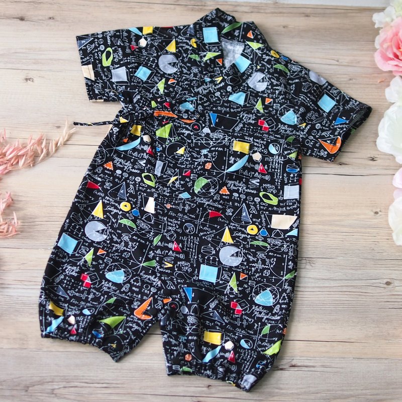 Mathematical equation Japanese style Jinbei-baby child 90~110 - ชุดทั้งตัว - ผ้าฝ้าย/ผ้าลินิน 