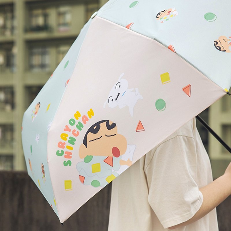 蠟筆小新彎把折疊傘- 正版授權 玻璃纖維輕量雨傘 折傘 - 雨傘/雨衣 - 其他材質 多色