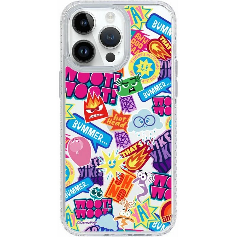 迪士尼 腦筋急轉彎圖案 iPhone16 Samsung S25氣墊標準鏡面手機殼 - 手機殼/手機套 - 塑膠 多色