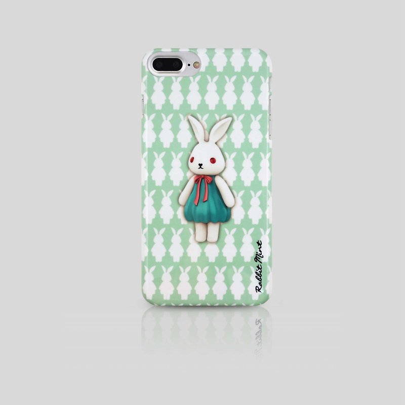 (Rabbit Mint) Mint Rabbit Phone Case - Bu Mali Merry Boo - iPhone 7 Plus (M0015) - เคส/ซองมือถือ - พลาสติก สีน้ำเงิน