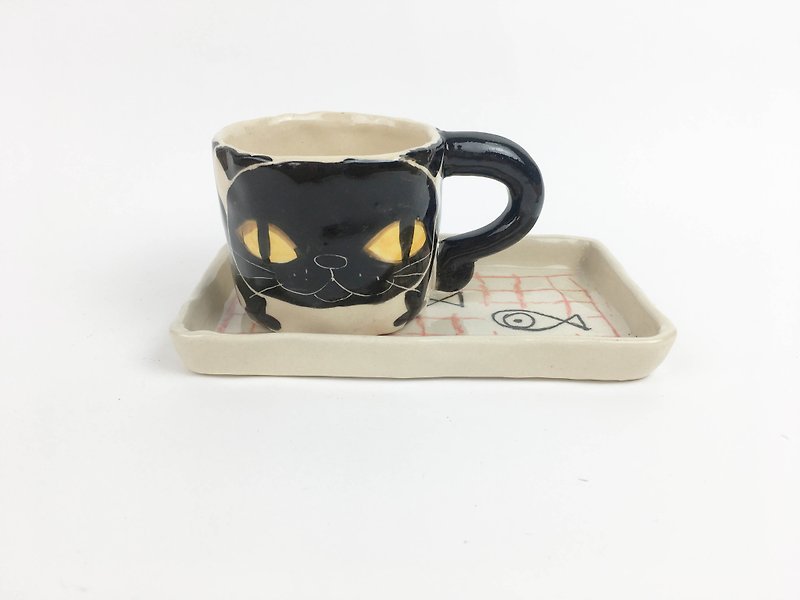 Nice Little Clay Manual Cup Set_大黑猫0135-03 - Mugs - Pottery White