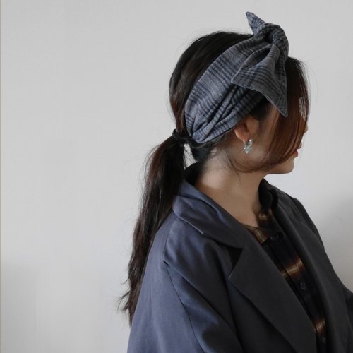 Hair band ヘアバンド | Daikanyama fine smoke grid - Shop