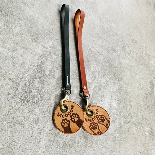 木木小姐 Miss.mumu 貓腳陪伴皮革吊飾/雷射雕刻設計Laser engraving design/可客制