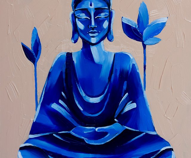 Buddha Painting Meditation Original Art Indian Artwork Spiritual Decor -  Shop ARTbyAnnaSt Posters - Pinkoi